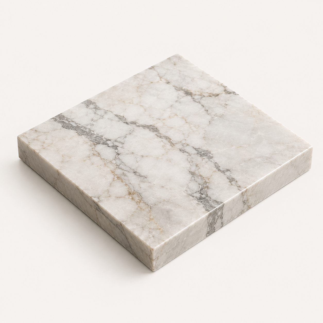 Natural white marble slab sample