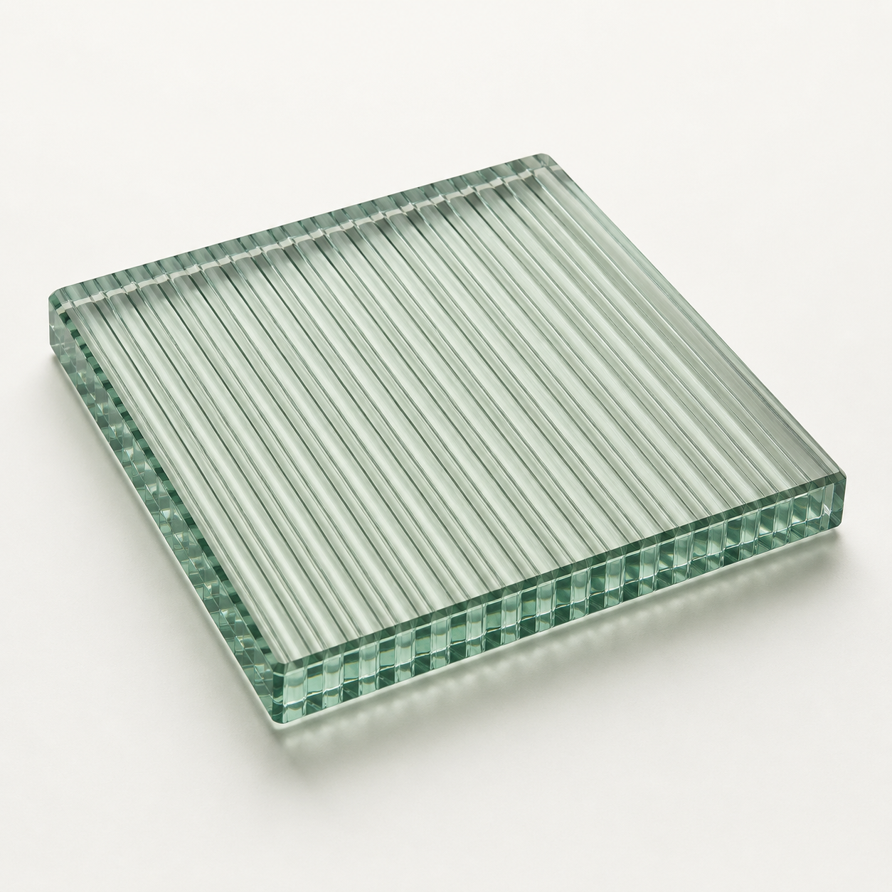 Fluted decorative glass sample